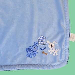 Koala Baby Blanket Puppy Dogs Pets Woof Blue Navy Sherpa Doghouse Bone Lovey